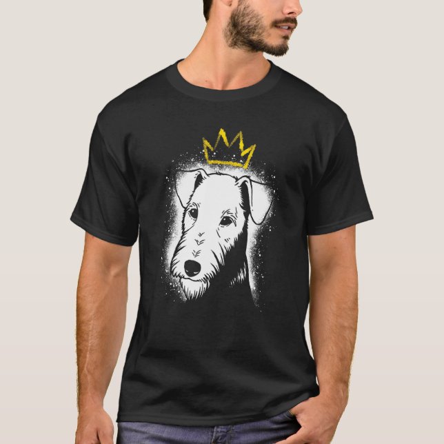 T-shirt Airedale Terrier avec Couronne (Devant)
