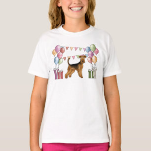 T-shirt Airedale Terrier Cartoon Chien coloré Anniversaire