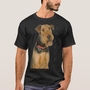 T-shirt Airedale Terrier Chien Maman Papa Papa L'amour est