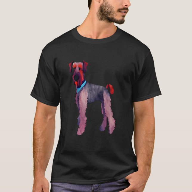 T-shirt Airedale Terrier dog breeds  Fans  quotes Family (Devant)