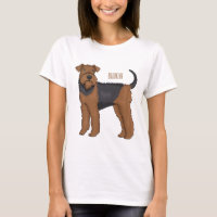 Airedale terrier dog cartoon