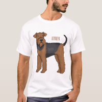 Airedale terrier dog cartoon