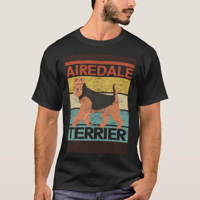 T-shirt Airedale Terrier Dog Dog Owner Airedale Terrier (Devant)