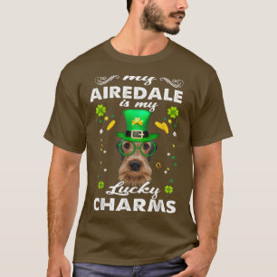 T-shirt Airedale Terrier Est Mon Chanceux Jour de la Saint