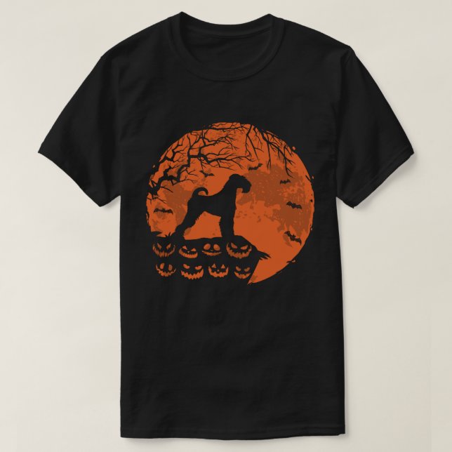 T-shirt Airedale Terrier Et Lune Cadeau Amoureux des chien (Design devant)