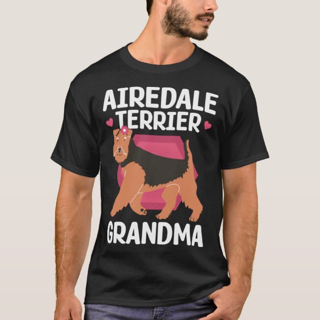T-shirt Airedale Terrier Grandma Dog Owner Airedale Terrie (Devant)