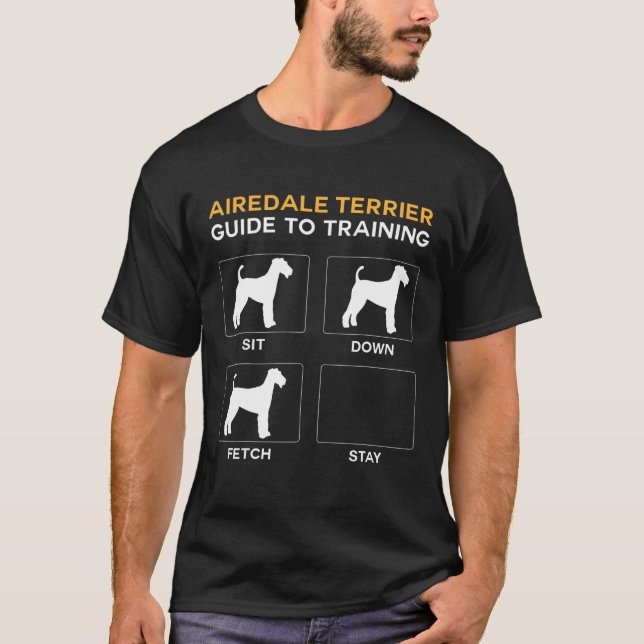 T-shirt Airedale Terrier Guide D'Entraînement Obedience De (Devant)
