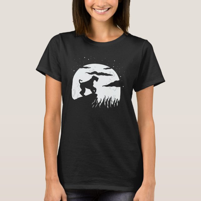 T-shirt Airedale Terrier Moon (Devant)