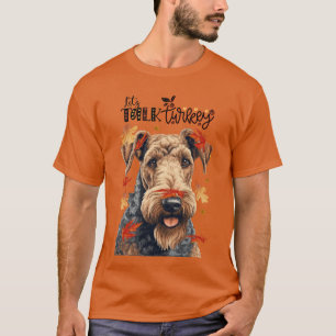 T-shirt Airedale Terrier Parlons Turquie Drôle Amoureux ch