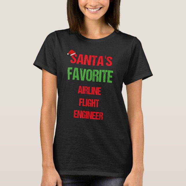 T-shirt Airline Flight Engineer Funny Pajama Christmas (Devant)