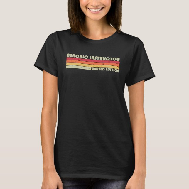 T-shirt AIROBIC INSTRUCTEUR Titre de l'emploi Idée d'anniv (Devant)