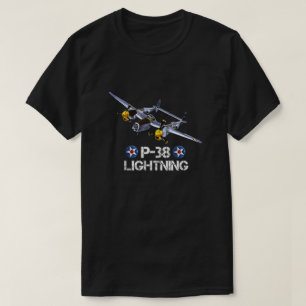 T-shirt Airpla américain P-38 Lightning Fighter de la Seco