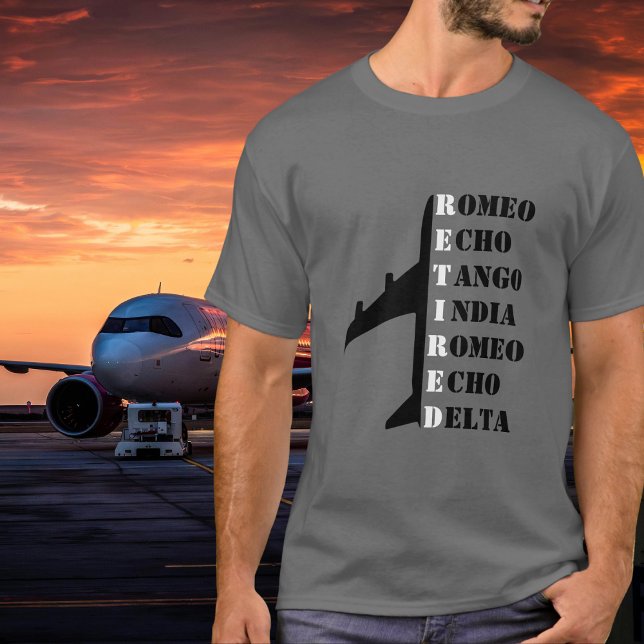T-shirt Airplane Retired Nato Phonetic Alphabet Aviation (Créateur téléchargé)
