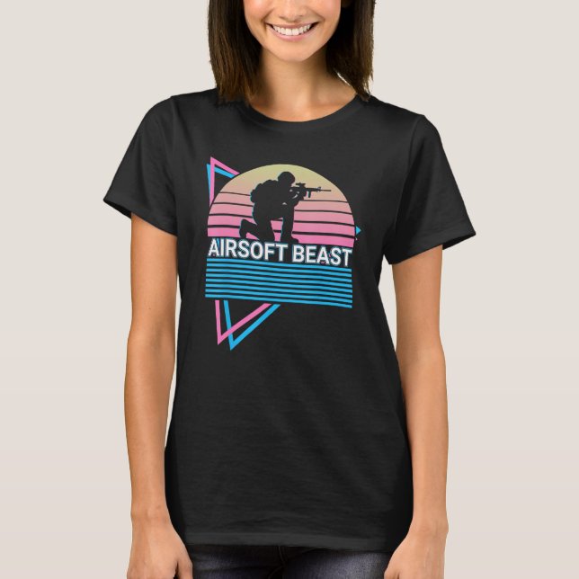 T-shirt Airsoft Beast Airsoft Beast Air Soft Retro (Devant)