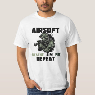 T-shirt Airsoft, Respirer l'objectif de feu répété