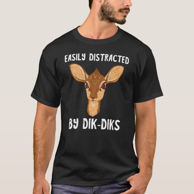T-shirt Aisément distrait Dik Dik Antelope Madoqua Dik Di (Devant)