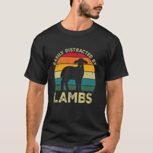 T-shirt Aisément Distrait Par Les Agneaux, Amoureux Drôle 