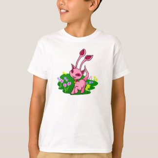 T-shirt Aisha rose caracolant par des fleurs