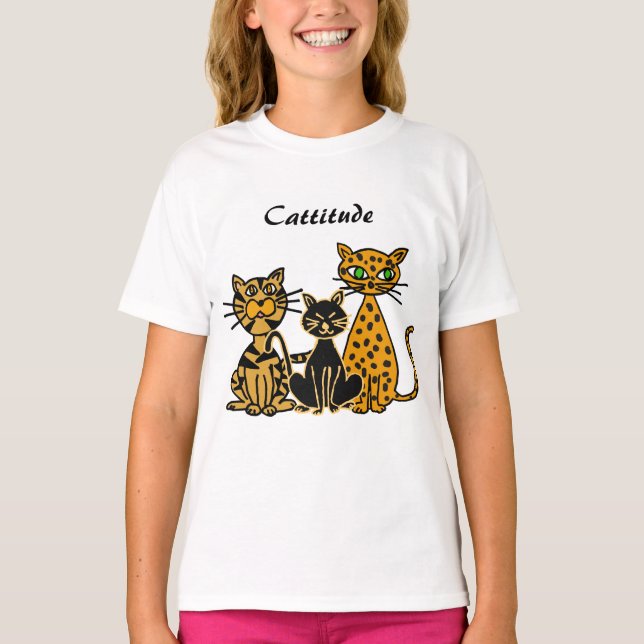 T-shirt AJ - Fantastique Chemise de chat Cattitude (Devant)