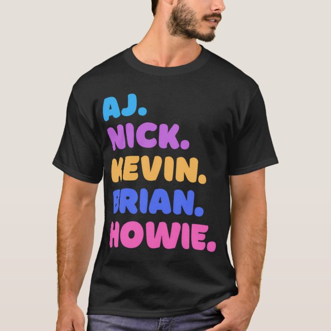 T-shirt AJ, Nick, Kevin, Brian, Howie (Devant)