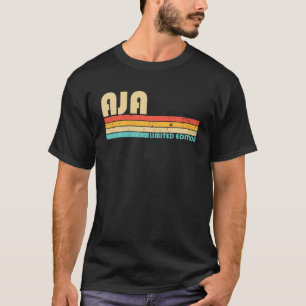 T-shirt AJA Nom Personnalisé Retro Vintage 80S 90S Anniver