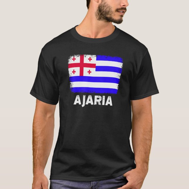 T-shirt Ajaria Drapeau Soutien Adjars Personnes Femmes Hom (Devant)