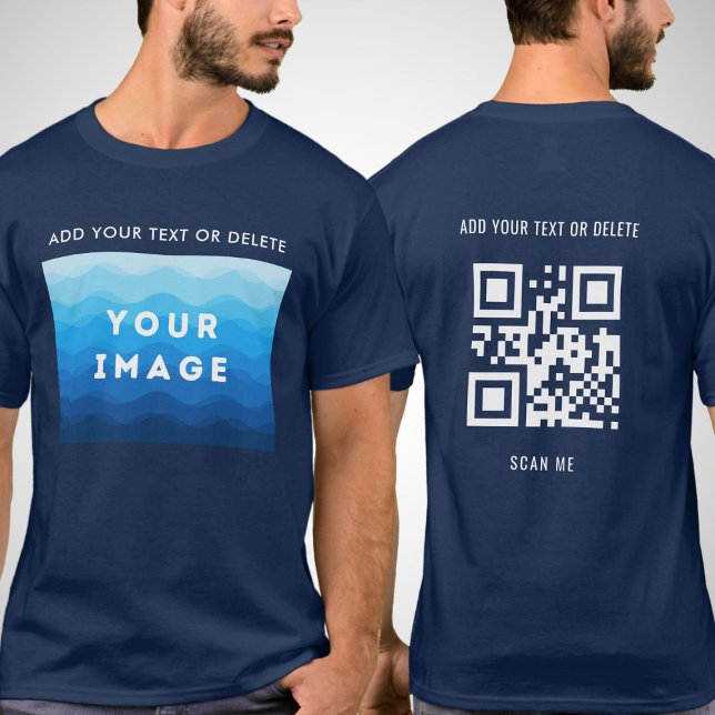 T-shirt Ajout personnalisé de texte d'image et numérisatio (Créateur téléchargé)