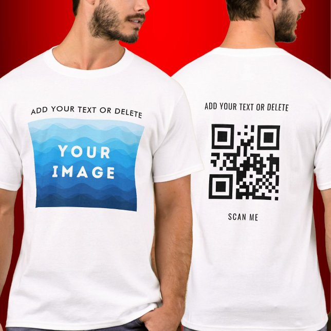 T-shirt Ajout personnalisé de texte d'image et numérisatio (Créateur téléchargé)