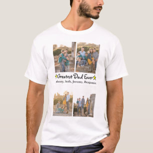 T-shirt Ajouter 4 Collage photo Plus grand papa jamais Fêt