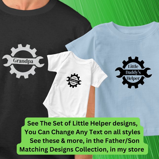 T-shirt Ajouter des noms Grand-père Daddy Wrench Gear Work (Créateur téléchargé)