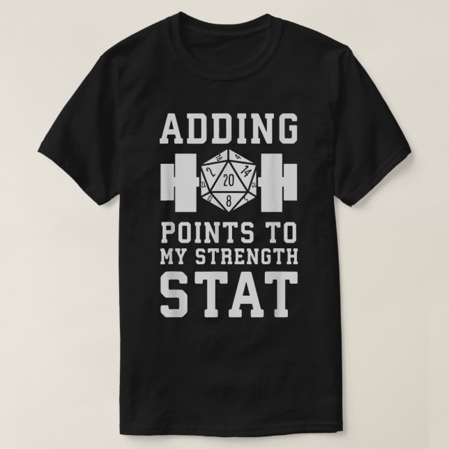 T-shirt Ajouter Des Points À Ma Force (Design devant)