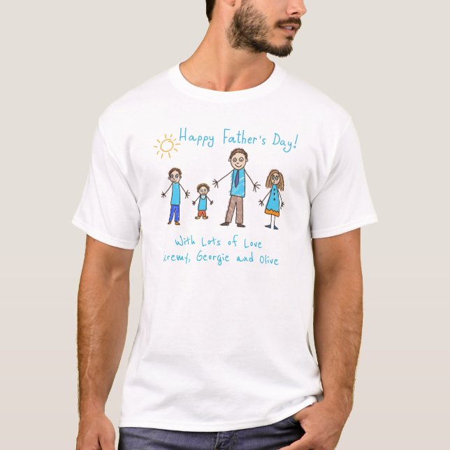 T-shirt Ajouter la Fête des pères d'oeuvres de votre enfan (Devant)