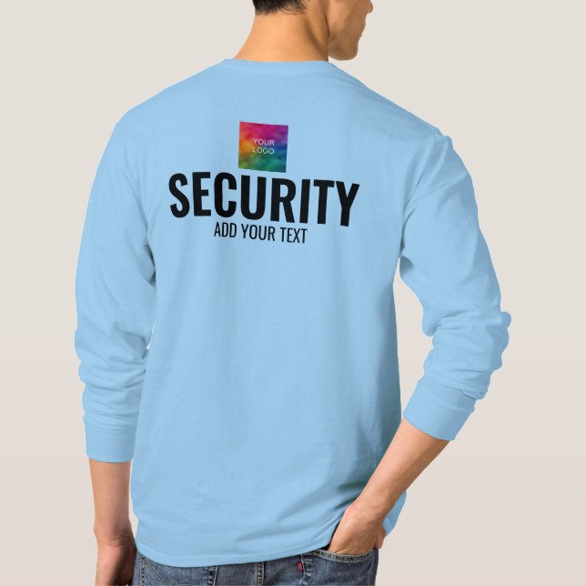 T-shirt Ajouter le logo de l'entreprise Texte Mens Sécurit (Dos)