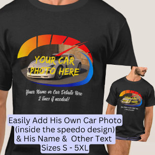 T-shirt Ajouter le nom et sa photo de voiture, avec Banner