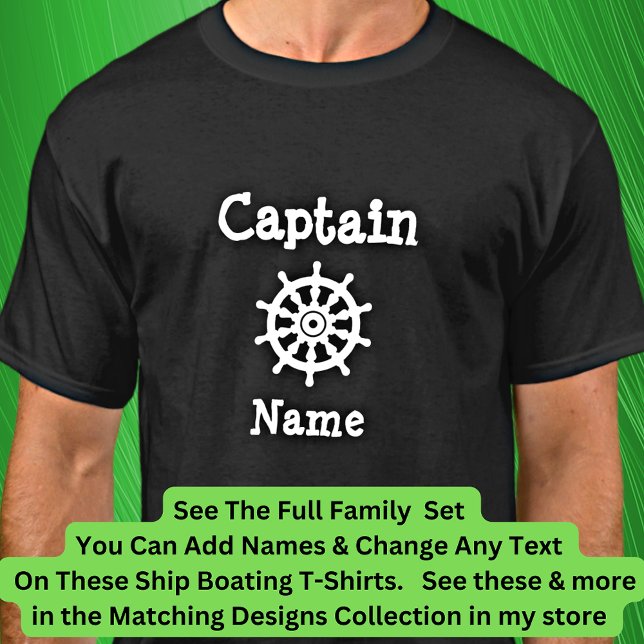 T-shirt Ajouter le nom, le capitaine, jeu de famille de ju (Créateur téléchargé)