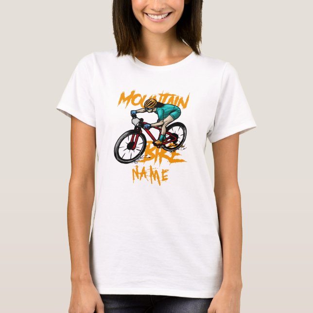 T-shirt Ajouter le nom Mountain Bike Racer Rider (Devant)