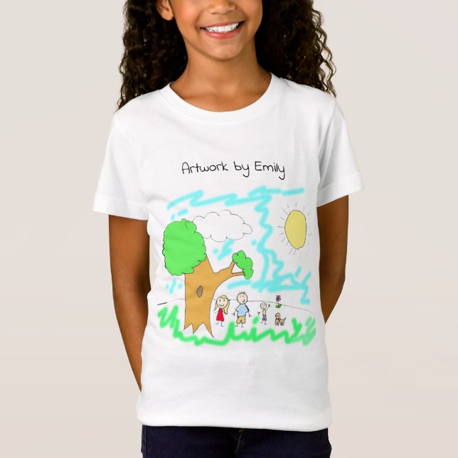 T-Shirt Ajouter l'oeuvre de votre enfant à cette oeuvre (Devant)