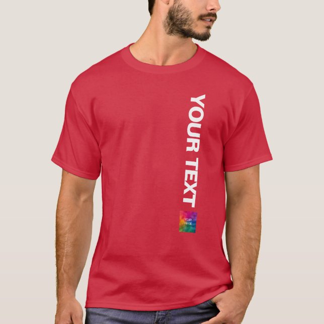 T-shirt Ajouter Logo Photo Modèle Mens Christmas Red (Devant)