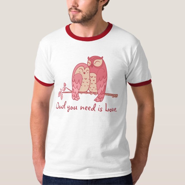 T-shirt Ajouter roses de hibou au calembour (Devant)