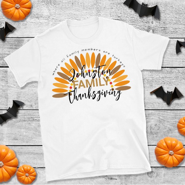 T-shirt Ajouter un devis Famille Thanksgiving (Create Thanksgiving Family t-shirts for holiday reunions and gatherings. )