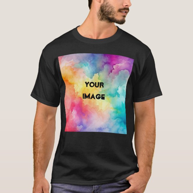 T-shirt Ajouter un Modèle photo d'image de base (Devant)