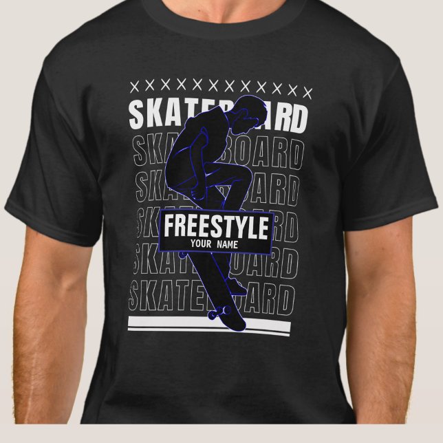 T-shirt Ajouter un nom Changer le texte Freestyle Skateboa (Créateur téléchargé)