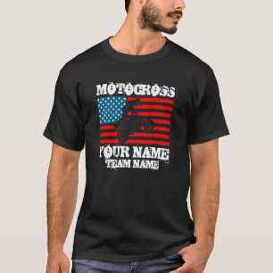 T-shirt Ajouter un nom Nom d'équipe etc MOTOCROSS Rider US