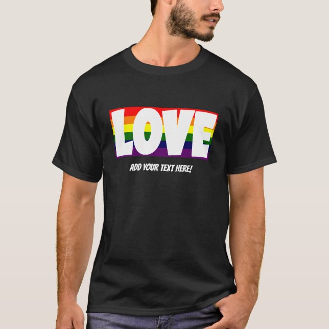 T-shirt Ajouter un nom ou votre texte, Aimer l'indicateur  (Devant)