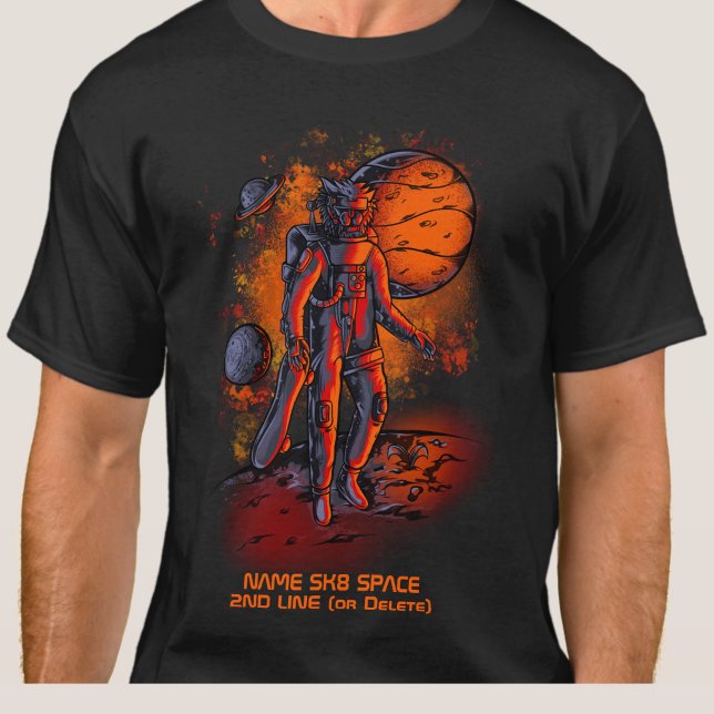 T-shirt Ajouter un nom ou votre texte - Lion Astronaut SK8 (Créateur téléchargé)