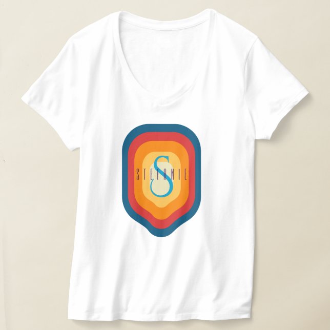 T-shirt Ajouter un nom personnalisé Monogramme Initial Per (Poser)