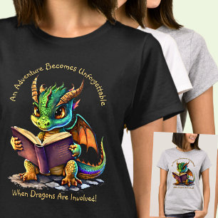 T-shirt Ajouter un nom Texte, Aventure inoubliable, Dragon