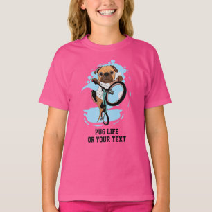 T-shirt Ajouter un nom Texte Mignonne Carlin Chien équitat
