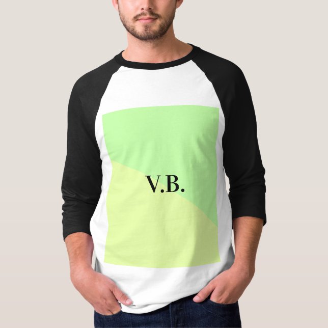T-shirt Ajouter un nom texte monogramme couleur unie simpl (Devant)