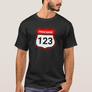 T-shirt Ajouter un nom votre numéro Racing Identification 